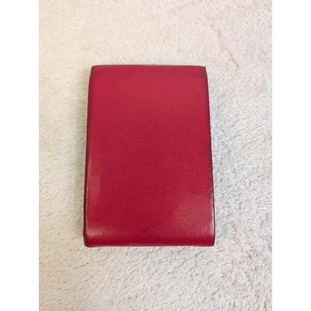 Vintage Leather Red Flip Case Holder‎ - Sunset California Landscape Scene